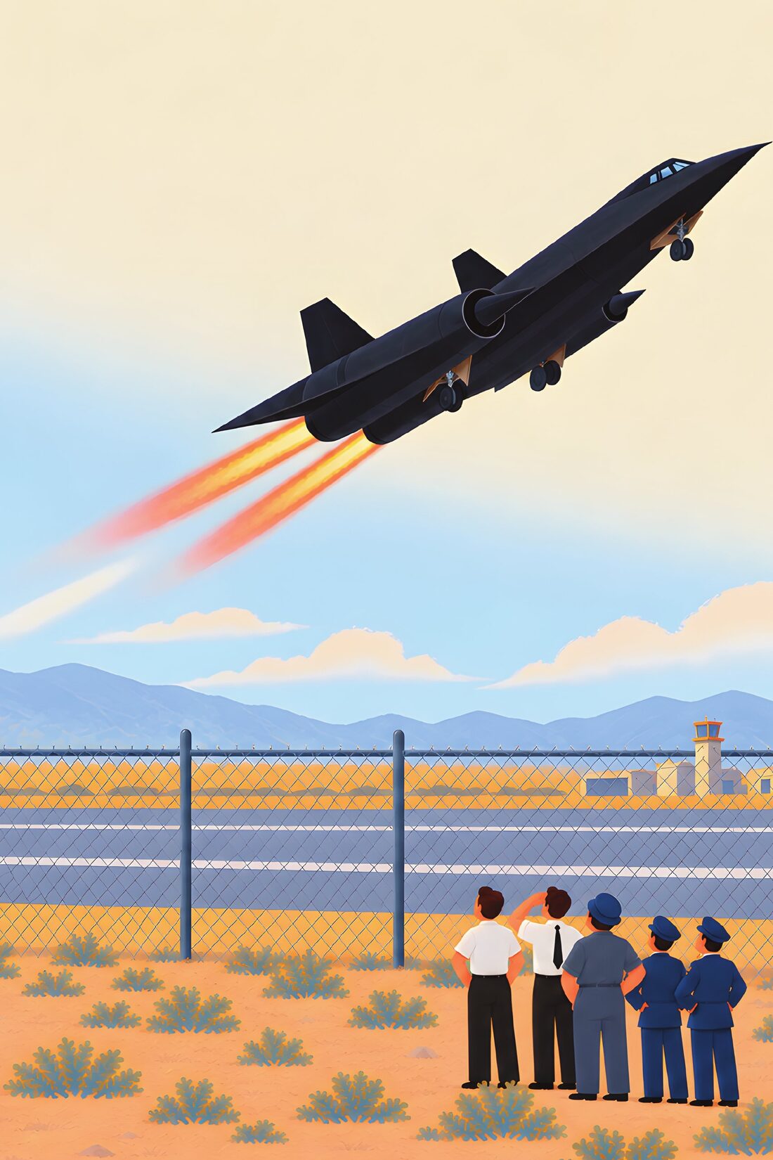 The Blackbird takes off, from Blackbird